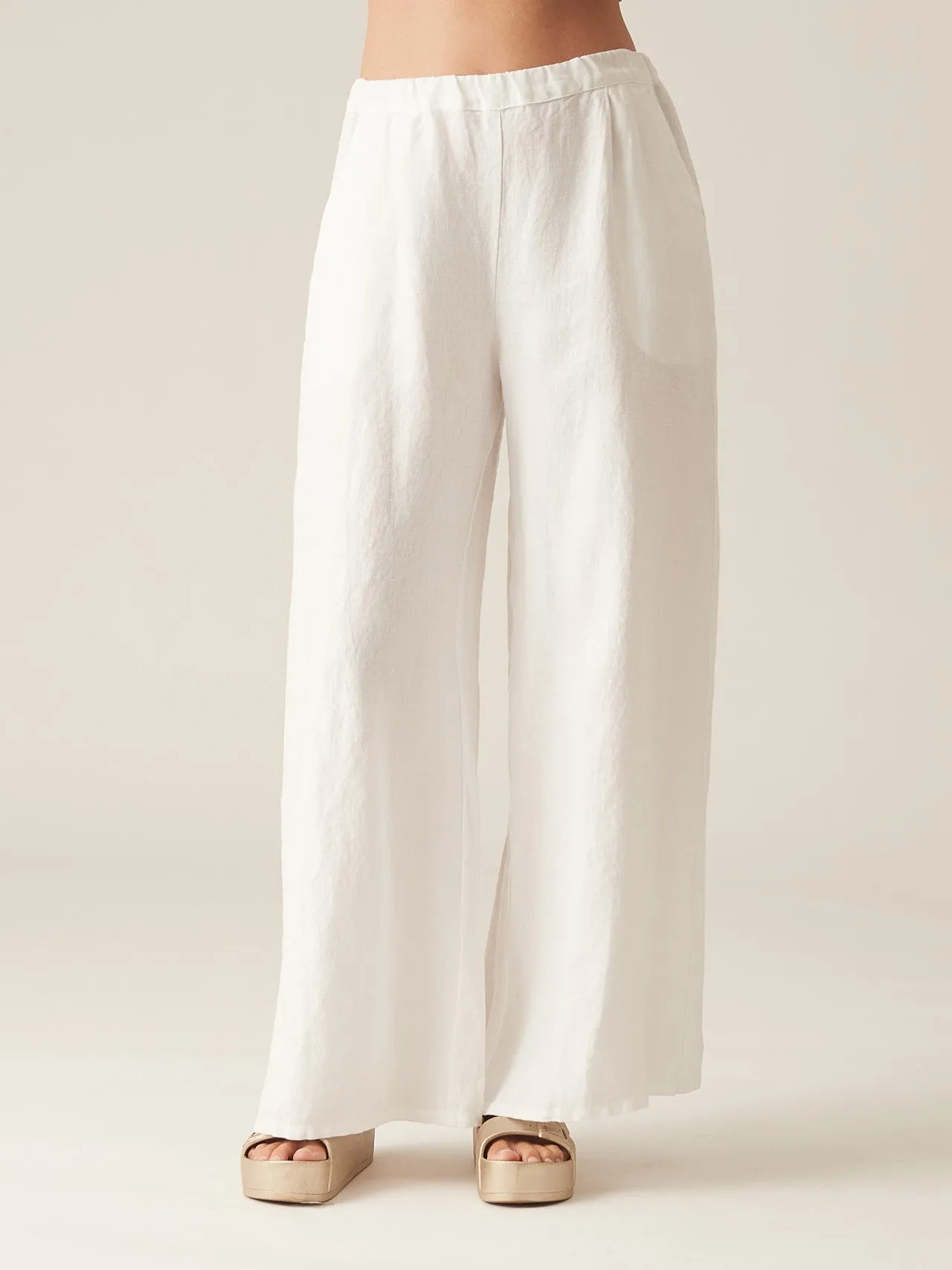 CUT LOOSE - Solid Linen Pleat Pant