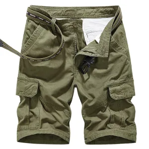 DazzleSport Overalls Casual Loose Multi-pocket Men's Pants Cotton Washed Shorts