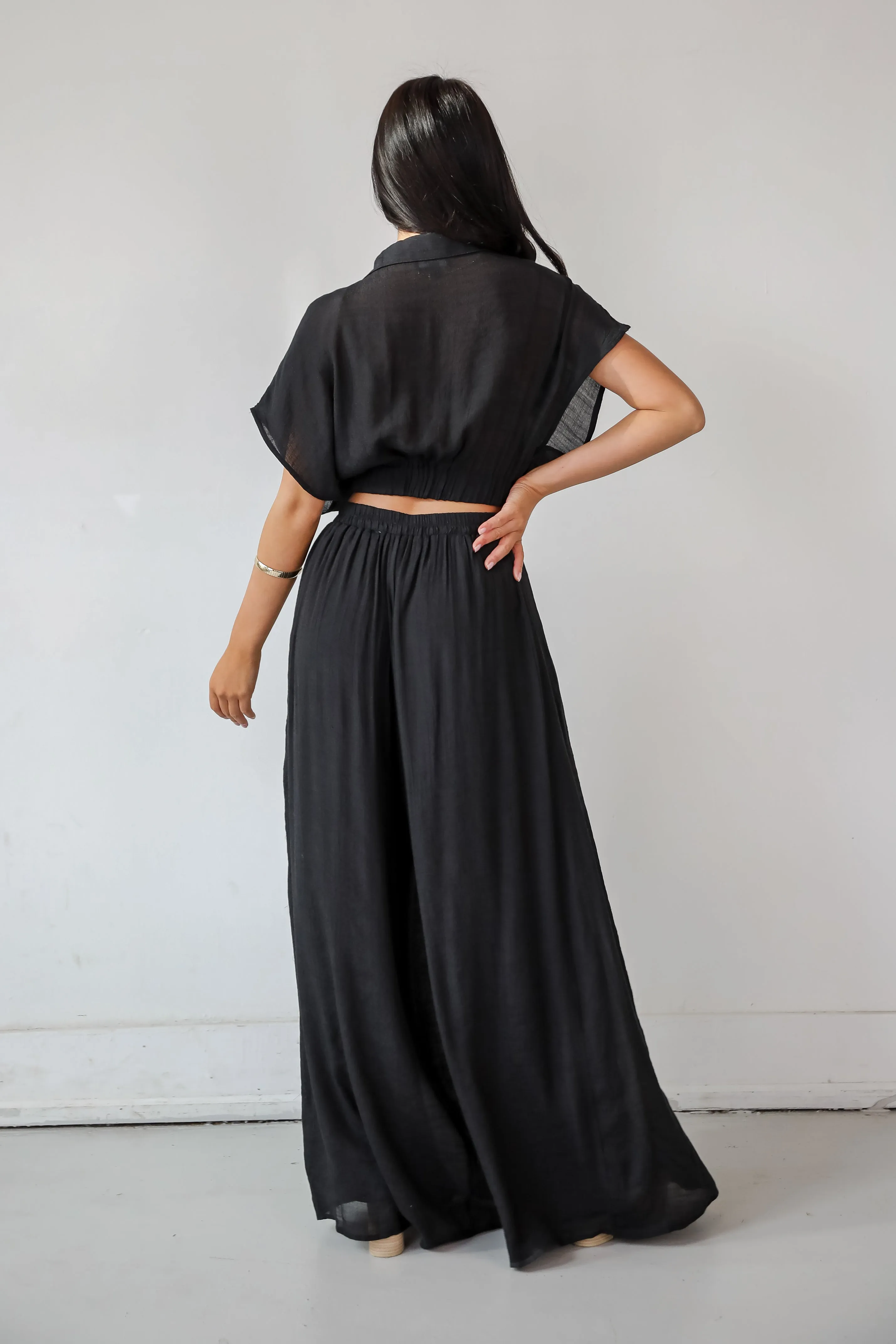 Delightful Direction Black Wide Leg Pants - DU DEAL