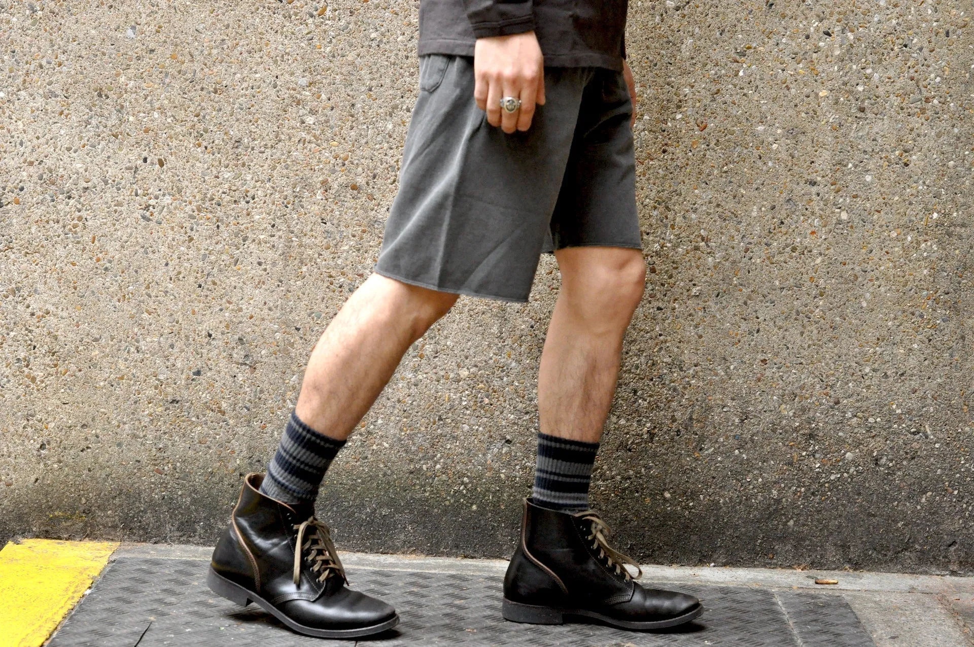 Dubble Works Tubular 'Pigment Dyed' Sweat Shorts (Sumi Black)