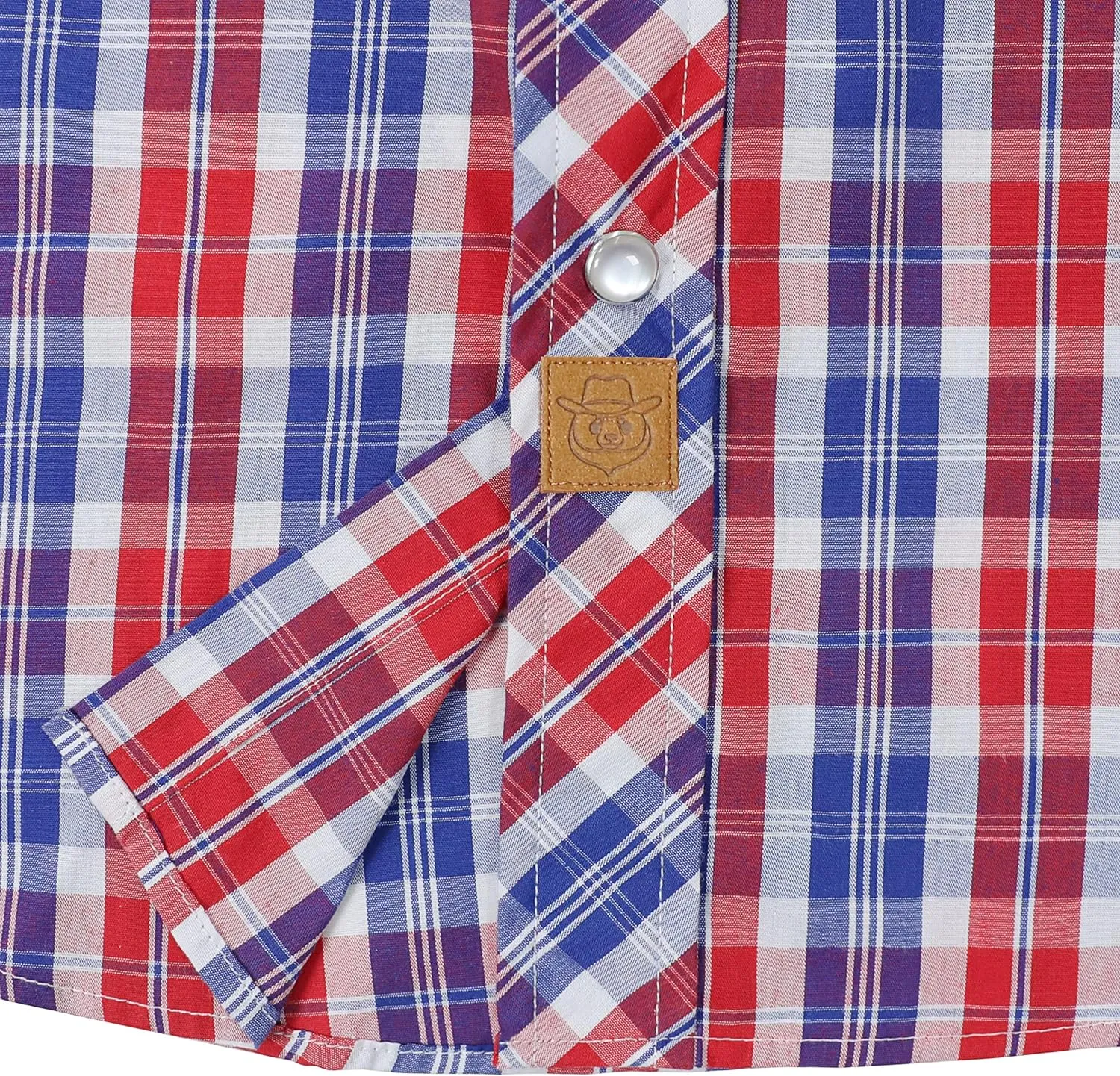 Dubinik Western Shirts for Men Short Sleeve Plaid Pearl Snap Shirts for Men Button Up Shirt Cowboy Casual Work Shirt