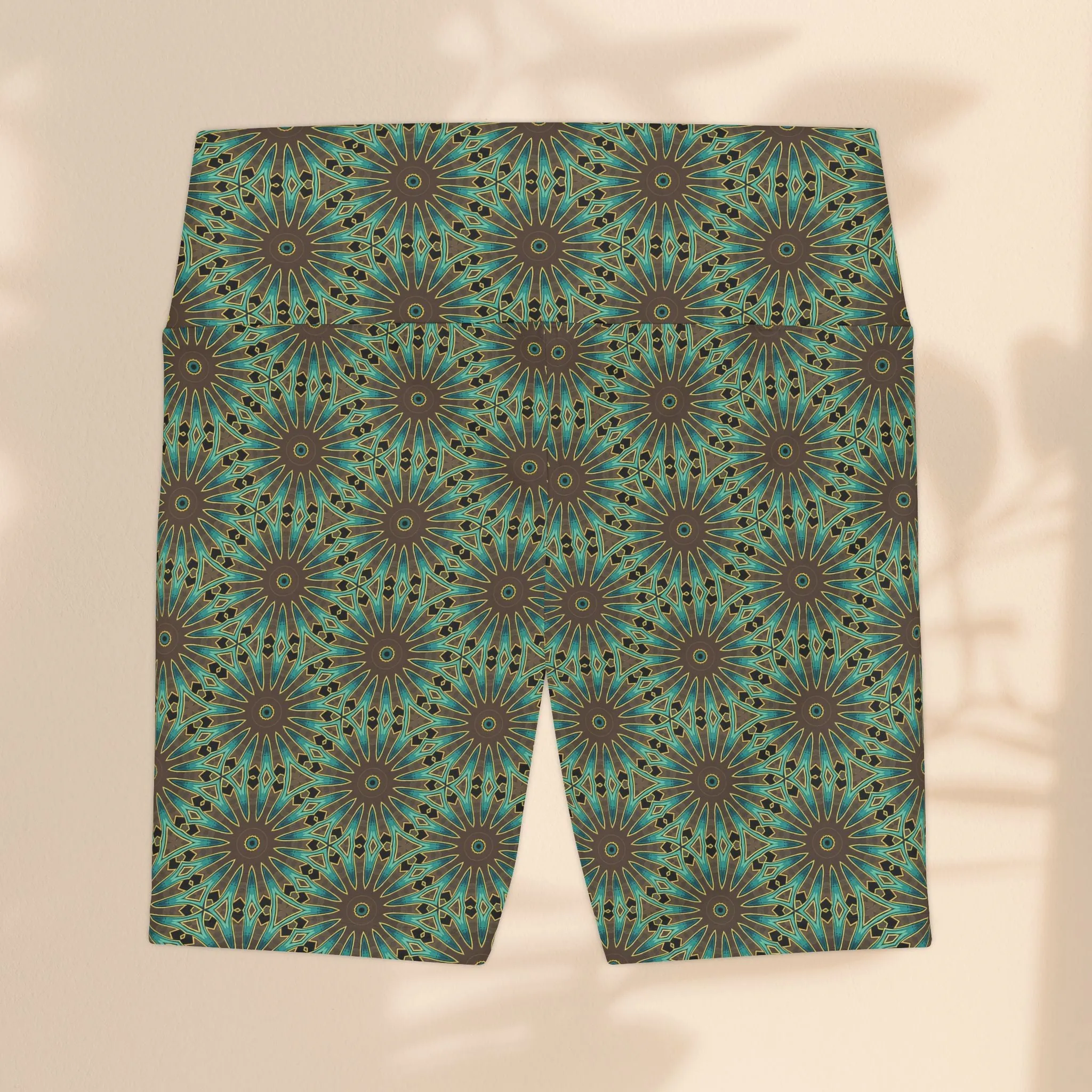 Earthly Harmony Women's Workout Shorts - Floral Pattern for Yoga and Fitness