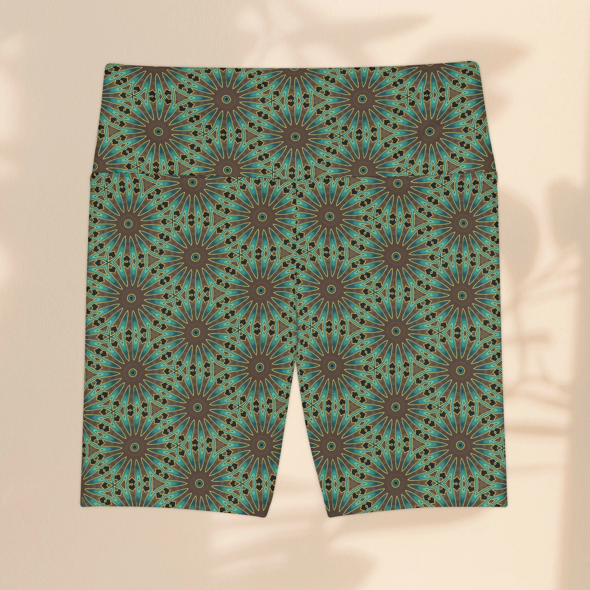Earthly Harmony Women's Workout Shorts - Floral Pattern for Yoga and Fitness
