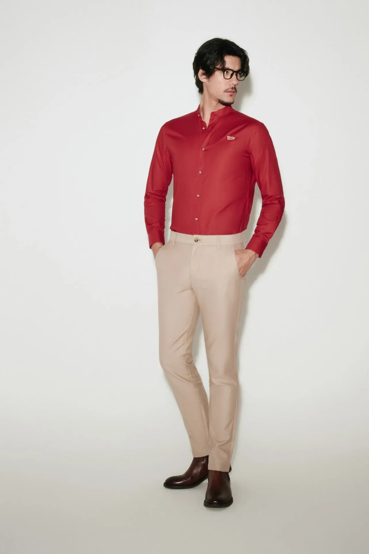Easy Care Cotton Oxford Smart Fit Casual Shirt with Logo
