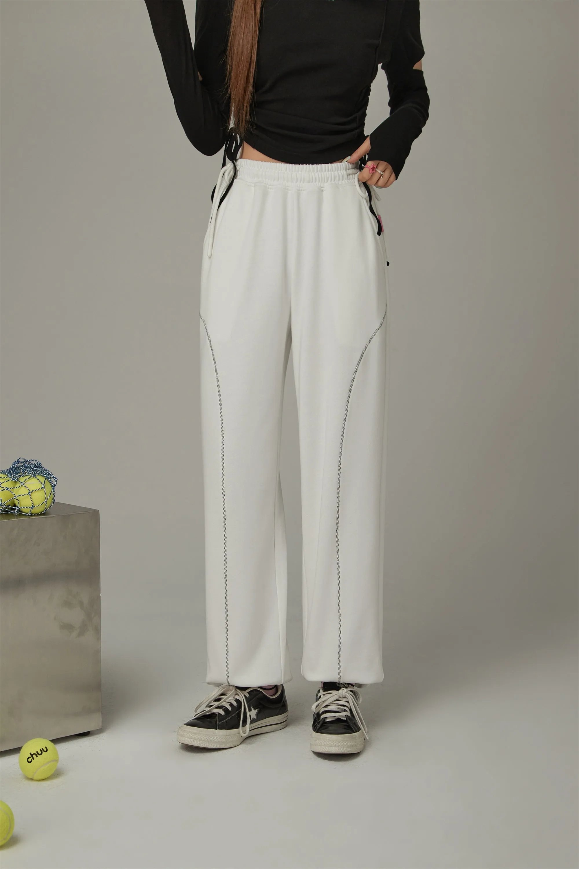 Elastic Waist Loose Jogger Pants