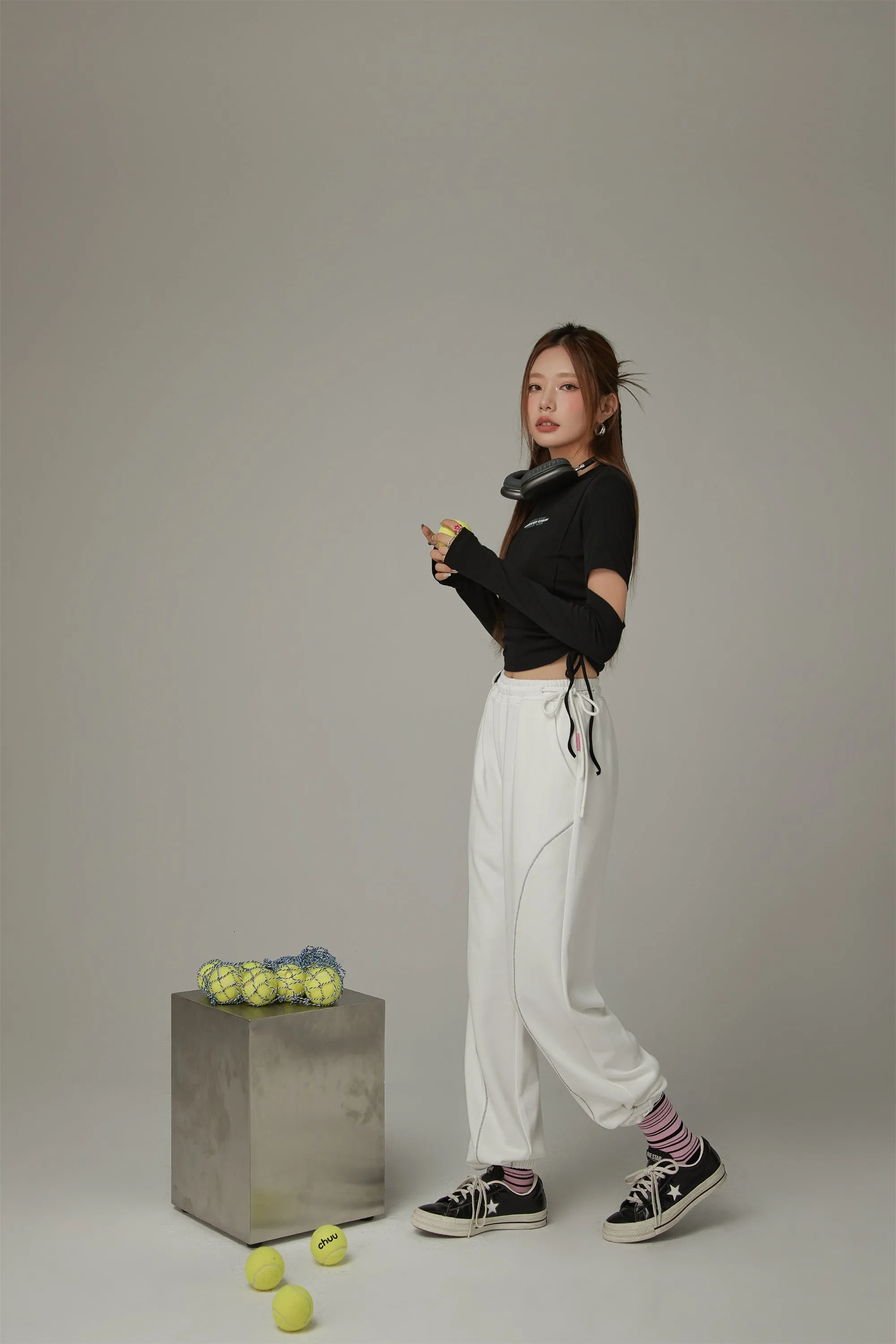 Elastic Waist Loose Jogger Pants