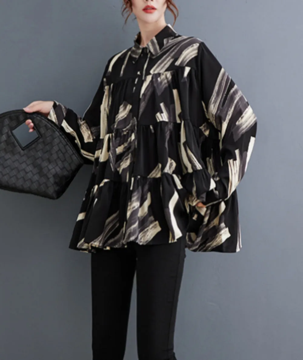 ellazhu Women's Casual Shirts,Button Down Long Sleeve Dressy Tops GZ01