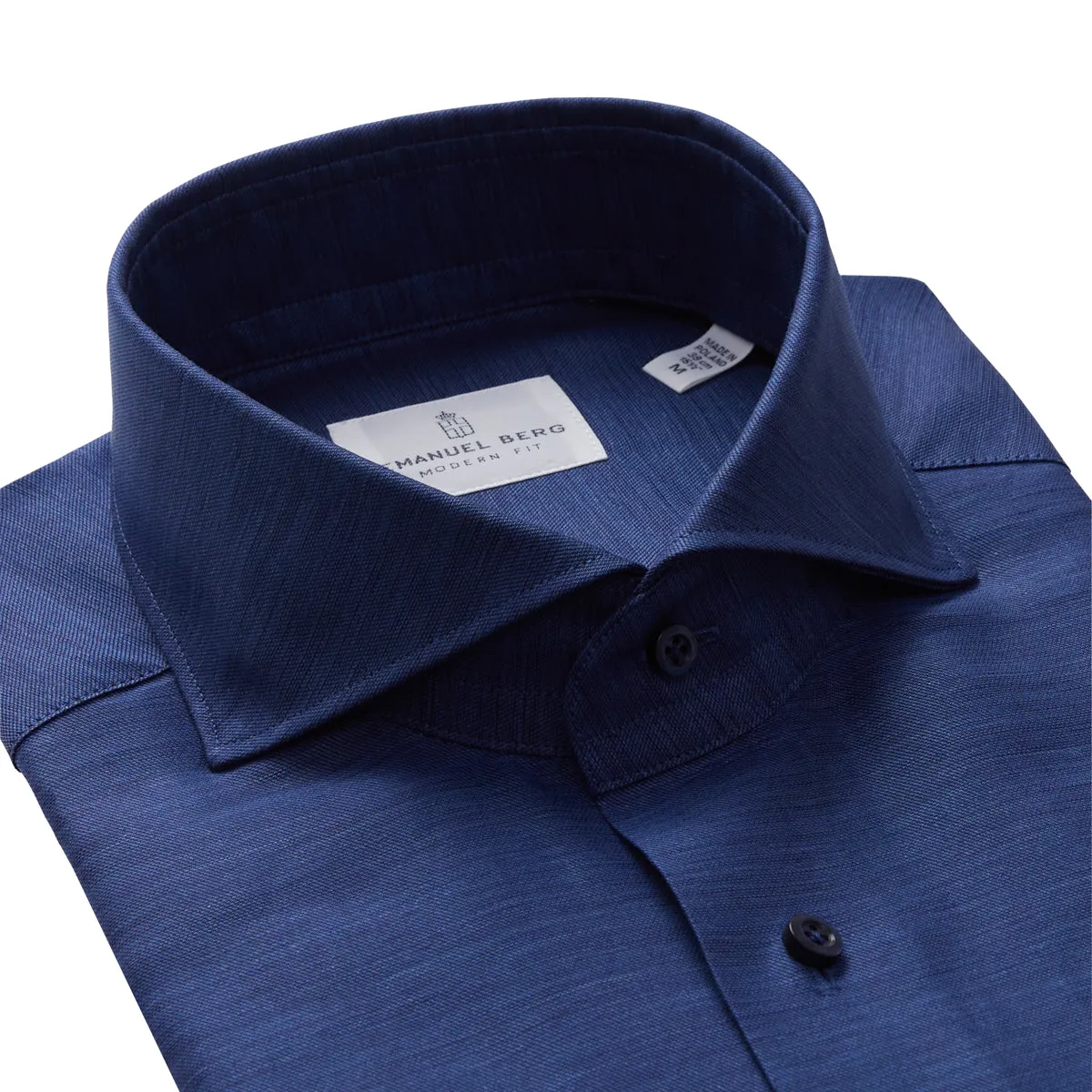 EMANUEL BERG - COTTON LINEN TWILL CASUAL SATORIAL SHIRT