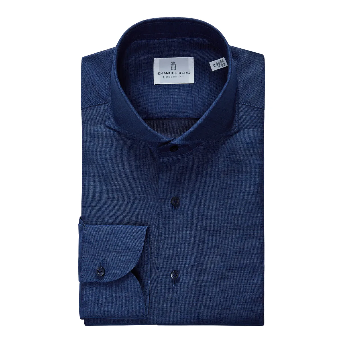 EMANUEL BERG - COTTON LINEN TWILL CASUAL SATORIAL SHIRT
