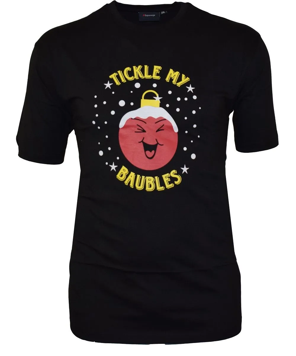 ESPIONAGE Premiun Cotton Printed Christmas Themed Tee Shirts (180) in Size 2XL to 8XL, 4 Styles