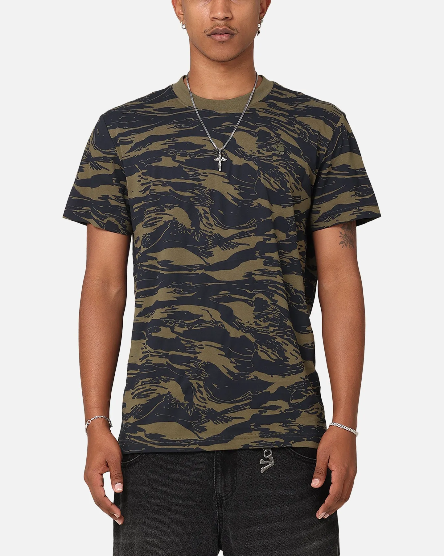 G-Star Tiger Camo T-Shirt Olive Camo