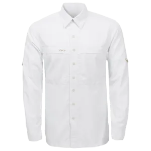 Gameguard Men's White MicroFiber Long Sleeve Shirt