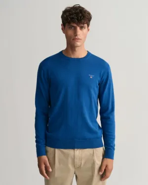 Gant Apparel Mens CLASSIC COTTON  C-NECK 408/LAKE BLUE
