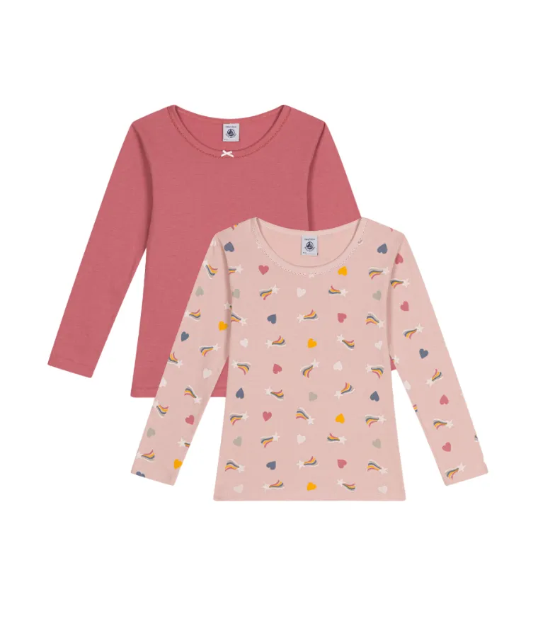 Girl Long sleeve Undershirt 2Pc in Box