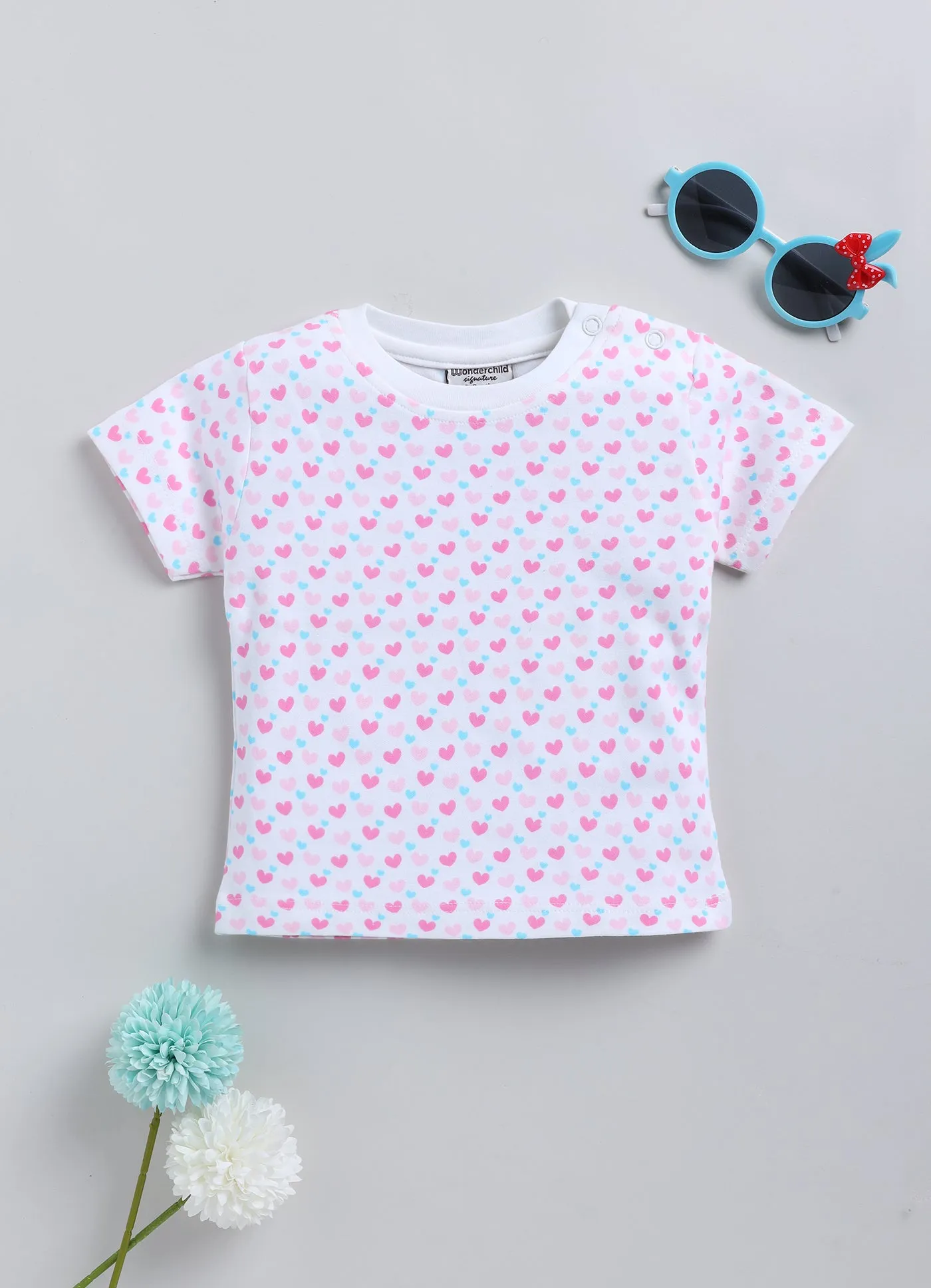 Girls heart t-shirt - pack of 2