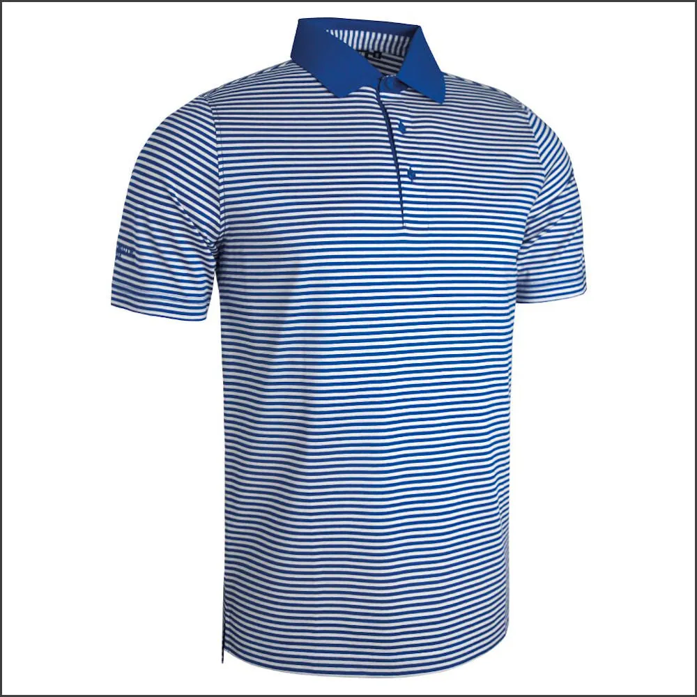Glenmuir Letham Striped Mercerised Polo Shirt==