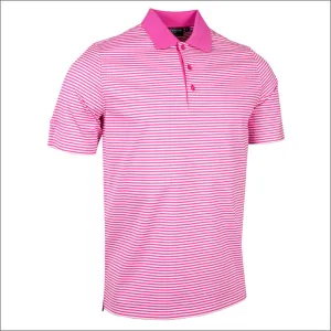 Glenmuir Letham Striped Mercerised Polo Shirt==