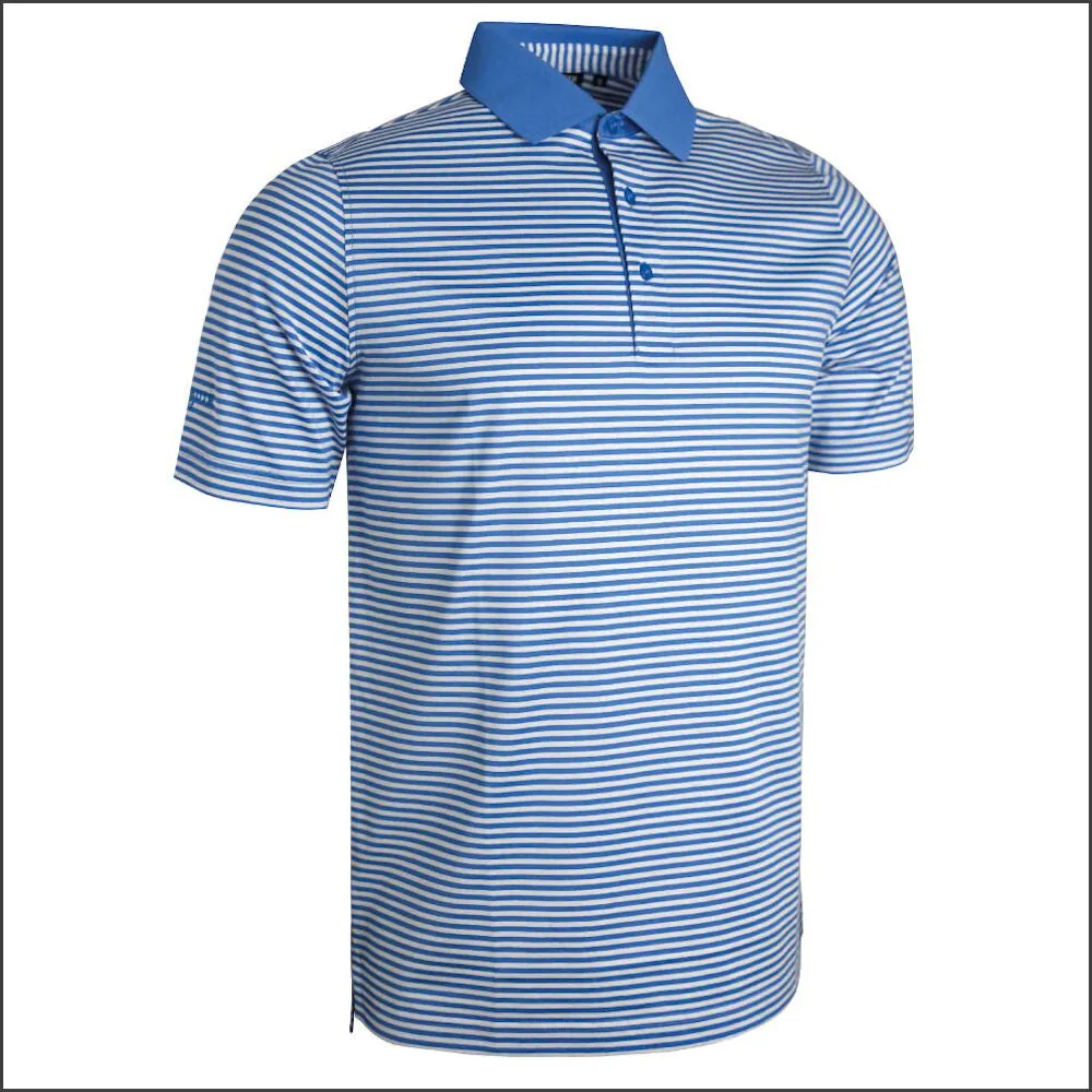Glenmuir Letham Striped Mercerised Polo Shirt==