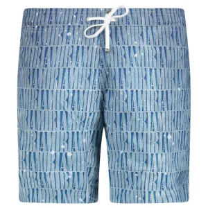 Gradient Drawstring Swim Shorts Blue