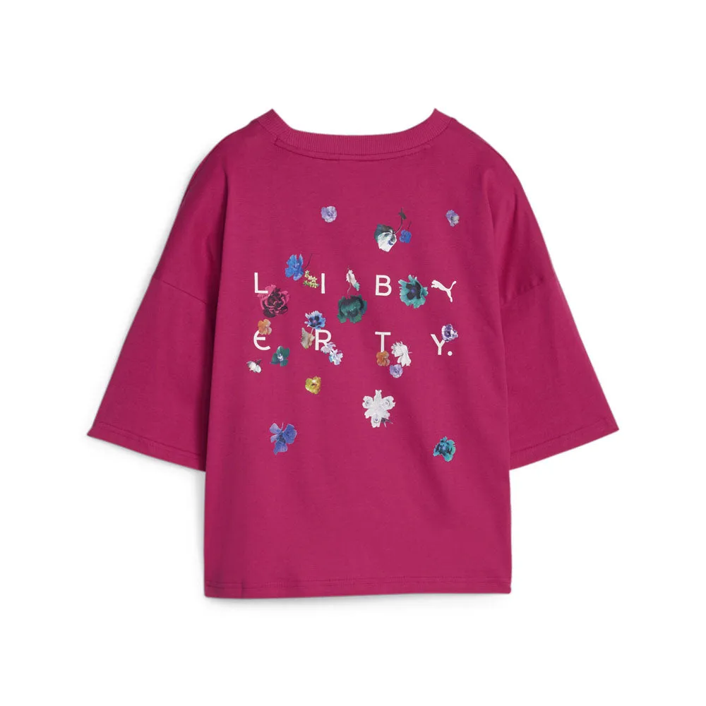 Graphic Crew Neck 3/4 Sleeve T-Shirt x Liberty