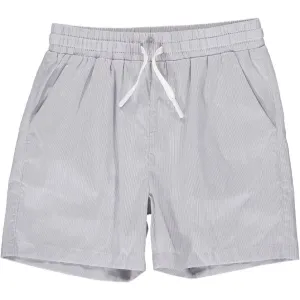 Grey Micro Stripe Swim Shorts