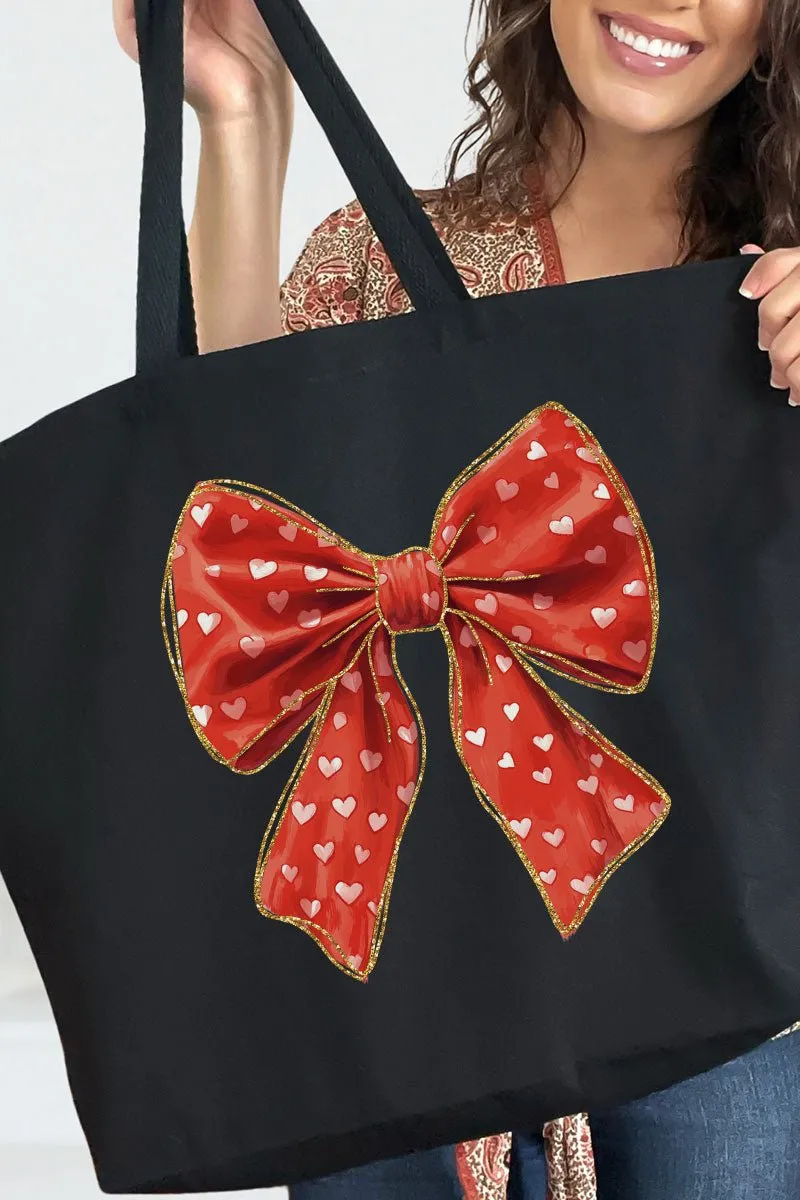 Heartfelt Coquette Canvas Jumbo Tote