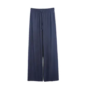 High waist loose wild straight casual pants