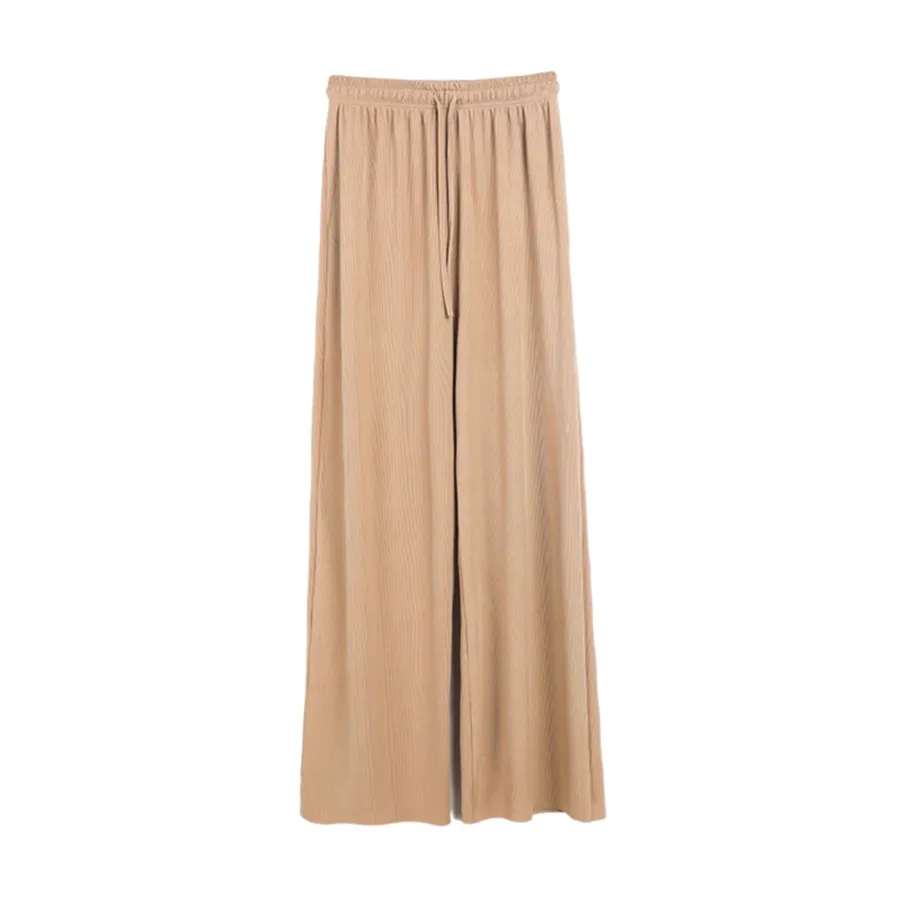 High waist loose wild straight casual pants