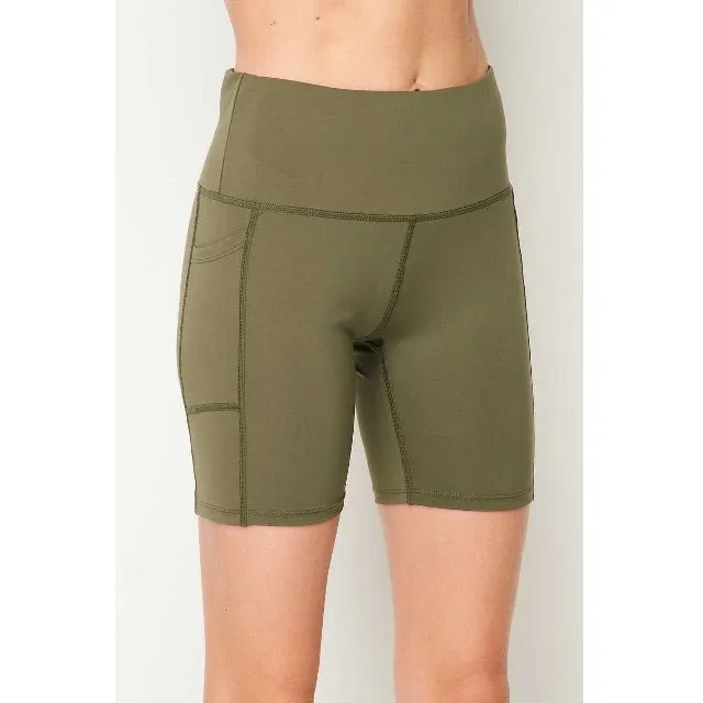 High Waist Stretch Workout Shorts