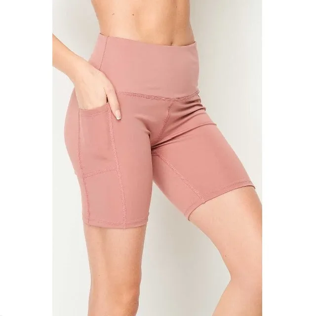 High Waist Stretch Workout Shorts