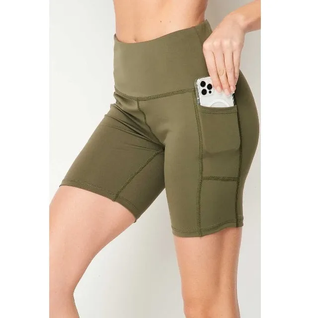 High Waist Stretch Workout Shorts
