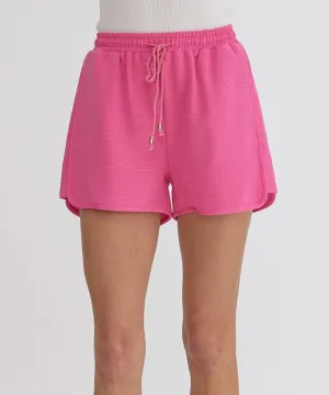 High Waisted Shorts - Hot Pink - FINAL SALE