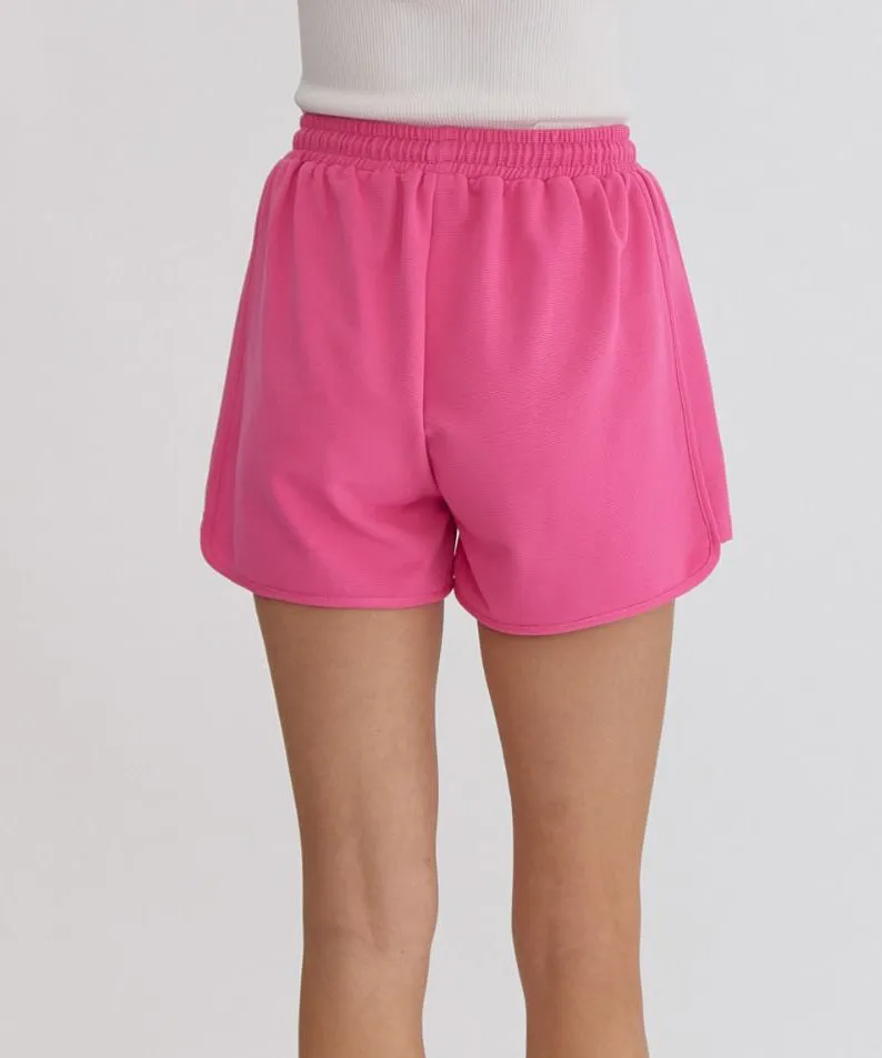 High Waisted Shorts - Hot Pink - FINAL SALE