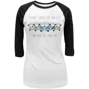 Hippie Van I Didn't Choose The Van Life Bus Camper Juniors 3/4 Sleeve Raglan T Shirt