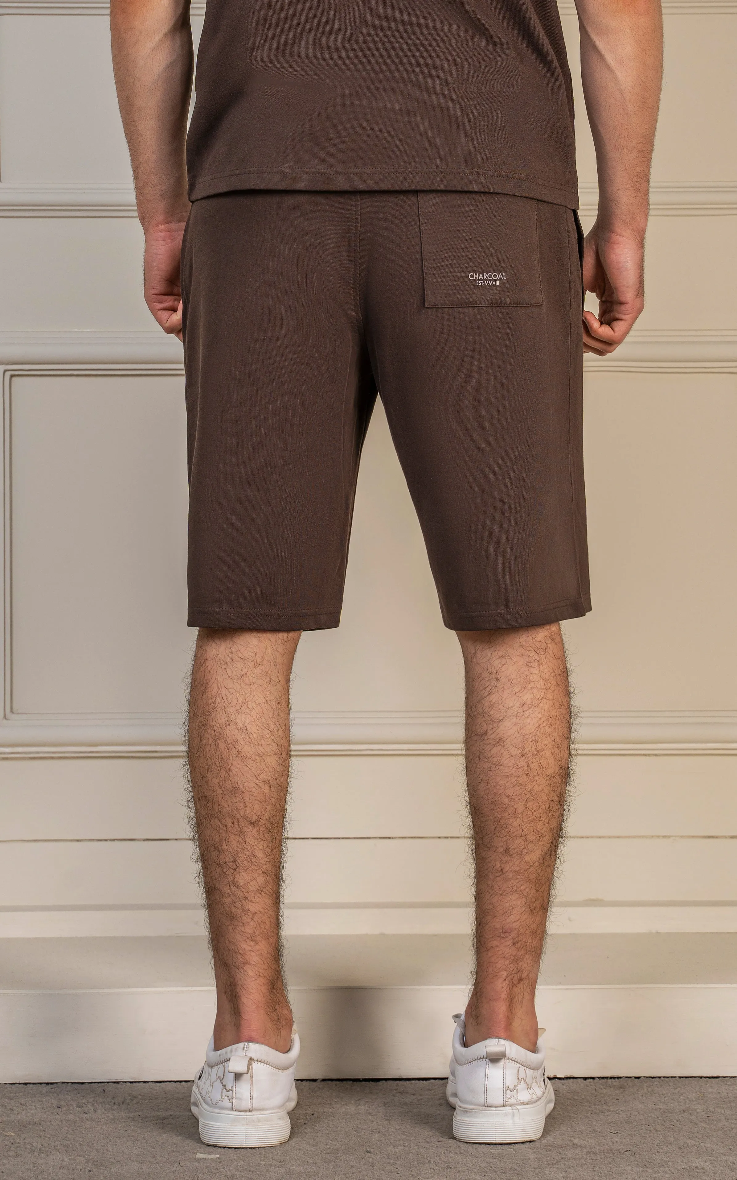 JERSEY SHORT DARK BROWN