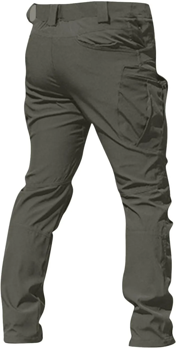 Khaki Pants Mens Stretch Stretch Cargo Pants Relaxed Fit Tactical Hiking Pant Ripstop Water Resistant Trousers