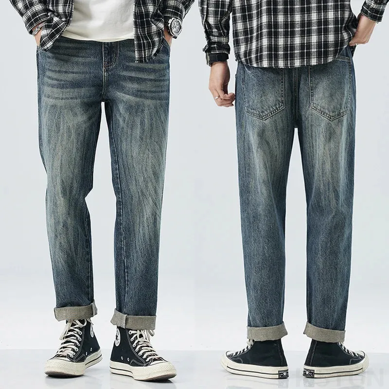 KSTUN Mens Vintage Baggy Pants Men Harem Jeans Loose Fit Casual Streetwear Spring and Autumn Men's Trousers Stripes Oversized 40