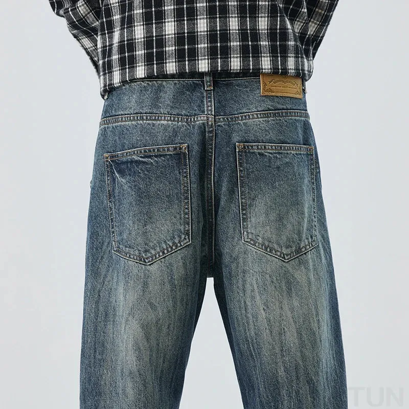 KSTUN Mens Vintage Baggy Pants Men Harem Jeans Loose Fit Casual Streetwear Spring and Autumn Men's Trousers Stripes Oversized 40