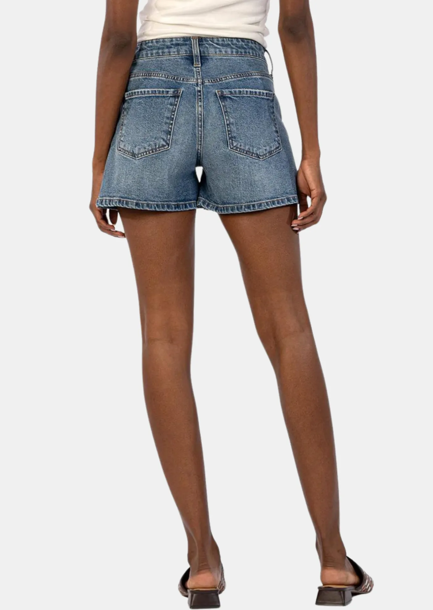 KUT MEDIUM DENIM JANE HIGH RISE SHORTS