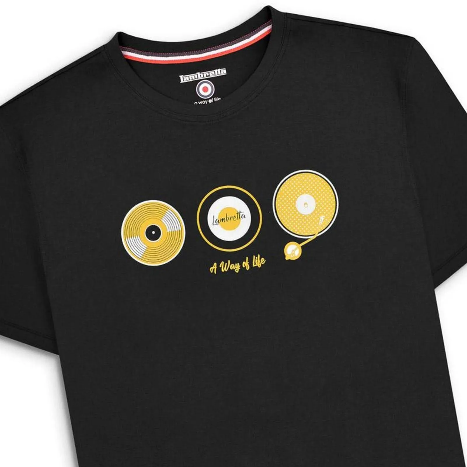 Lambretta Mens Vinyl Big & Tall T-Shirt