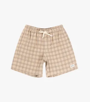 Linen Check Jam - Sand