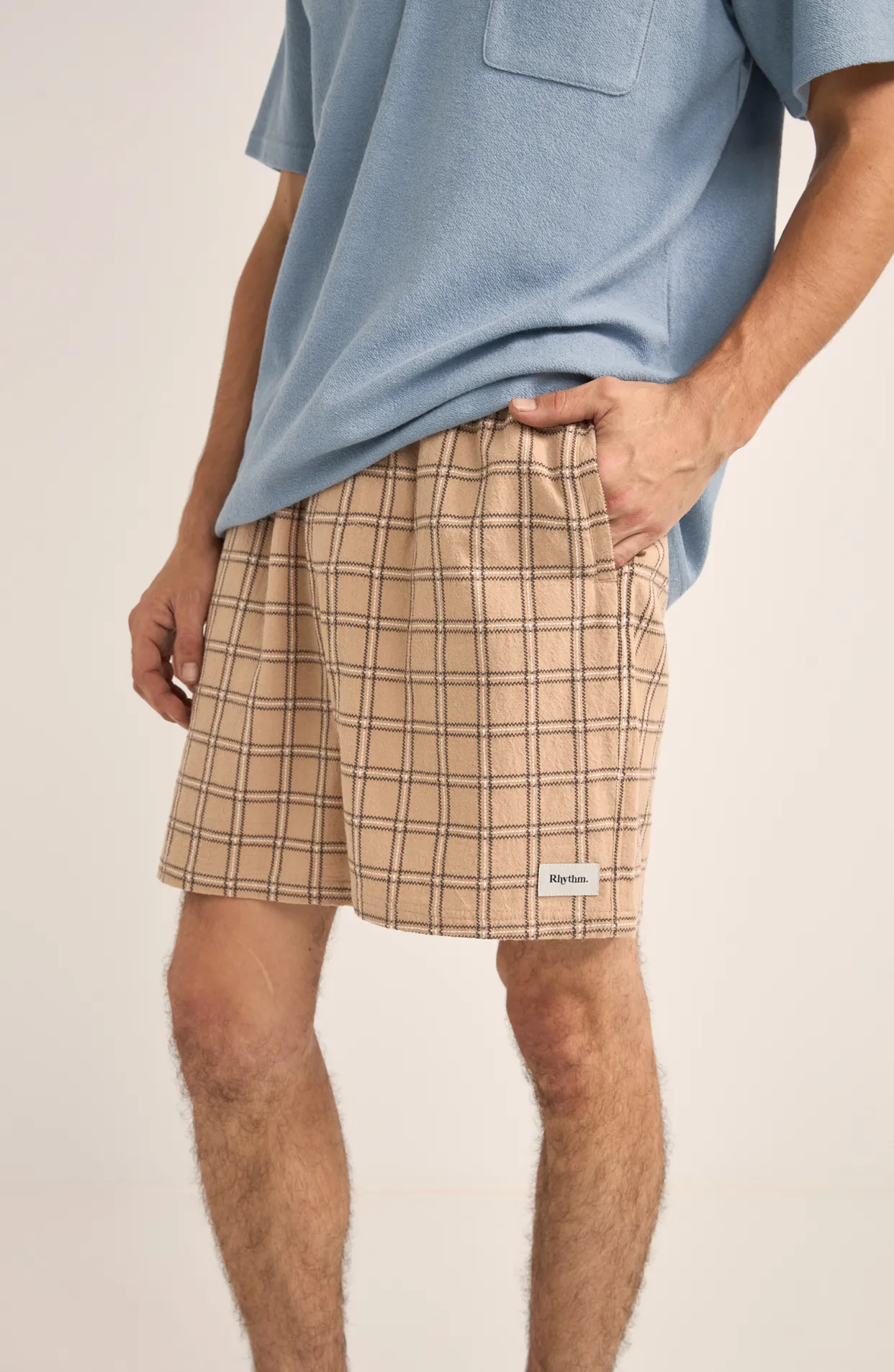 Linen Check Jam - Sand