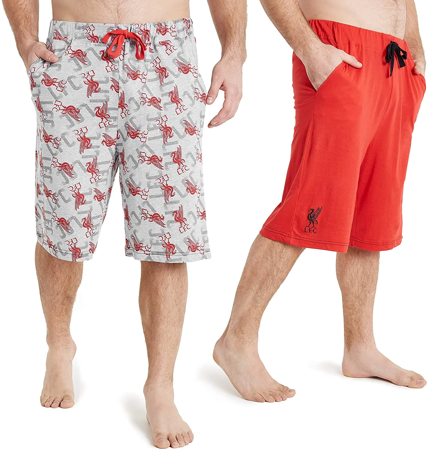 Liverpool F.C. Football Shorts - Casual Bottoms with Elastic Waist for Men