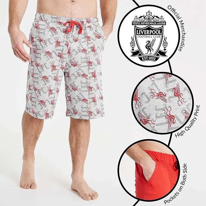 Liverpool F.C. Football Shorts - Casual Bottoms with Elastic Waist for Men