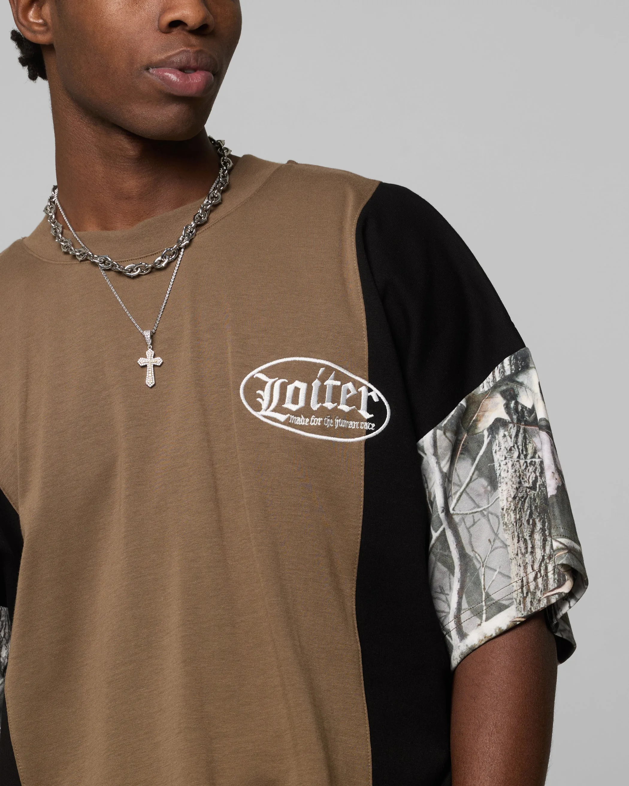 Loiter Splinter T-Shirt Woodland Camo