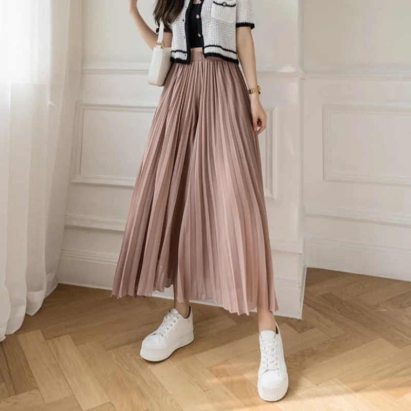 Loose Pleated Chiffon Pants