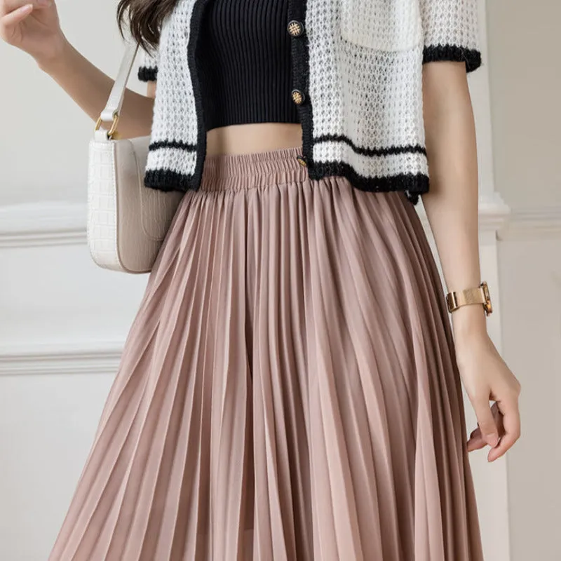 Loose Pleated Chiffon Pants