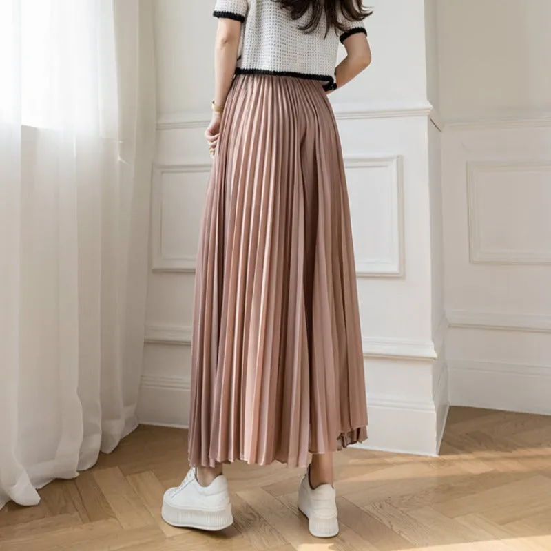 Loose Pleated Chiffon Pants