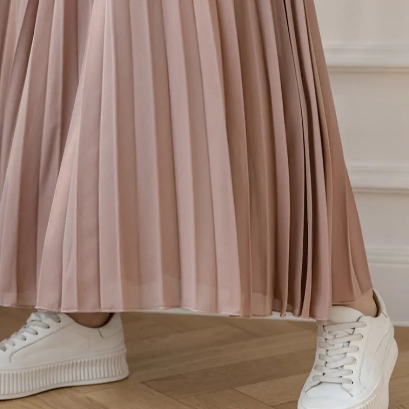 Loose Pleated Chiffon Pants