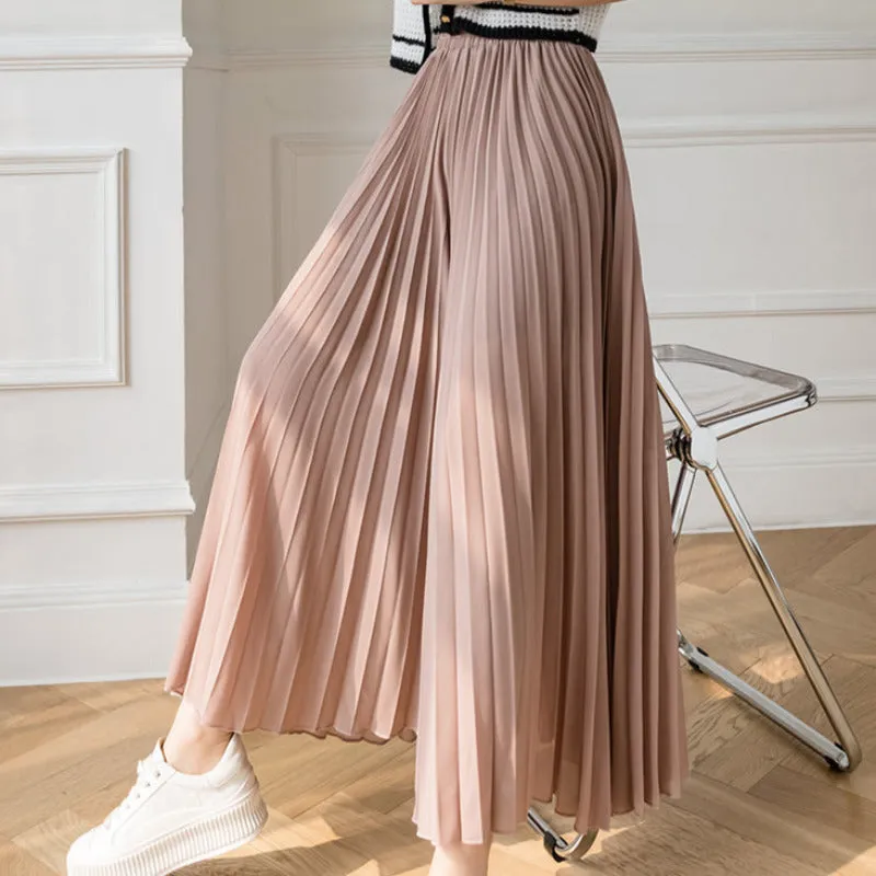 Loose Pleated Chiffon Pants